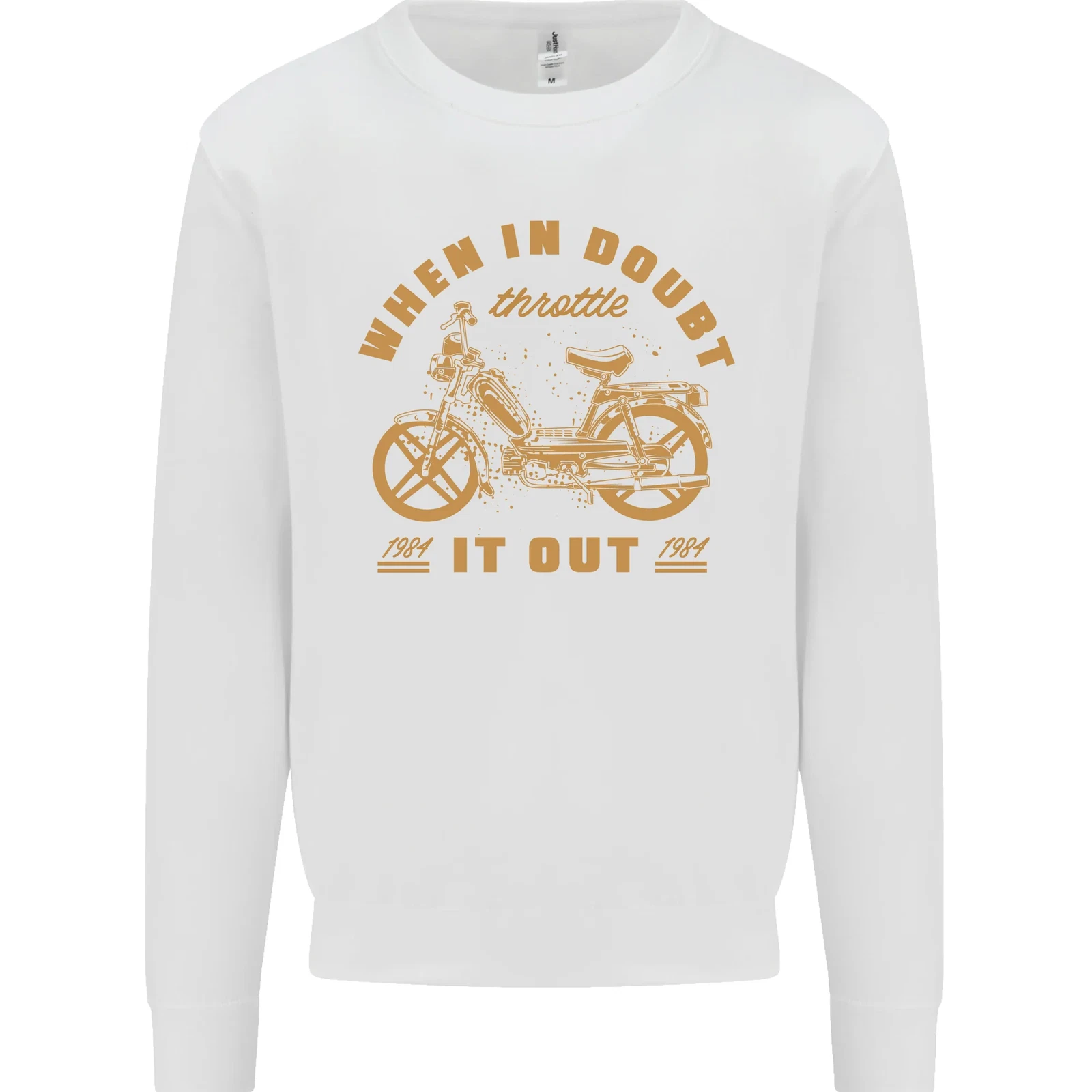In Doubt Moped Biker Motorcycle Scooter Men's Sweatshirt