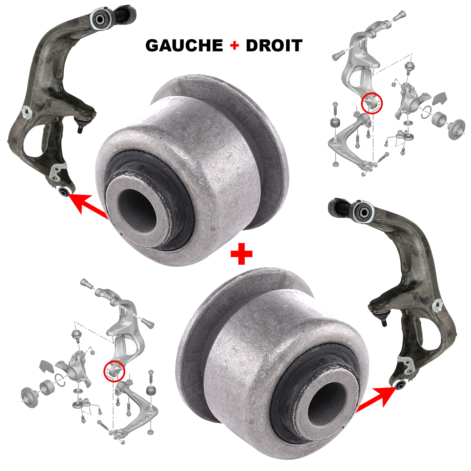 Lot De 2 Supports De Moyeu Avant En Plastique 1/14 Pour WLtoys 144001 - Pièce Détachée RC