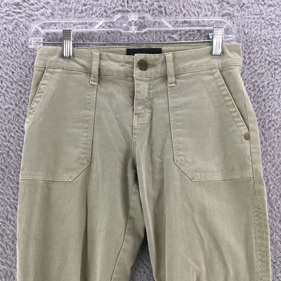 Pantalones cargo Sanctuary Clothing para mujer 24 Sage tiro bajo cremallera mosca tobillo cremallera botón Foto 2 de 4