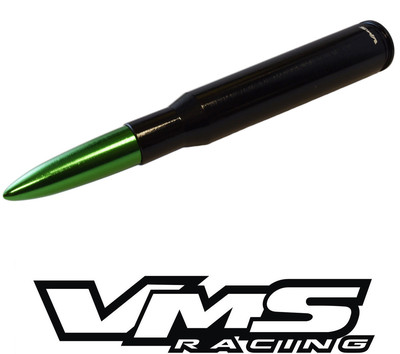 VMS CHEVY SILVERADO SIERRA 50 CALIBER BULLET ALUMINUM SHORT ANTENNA BLACK GREEN