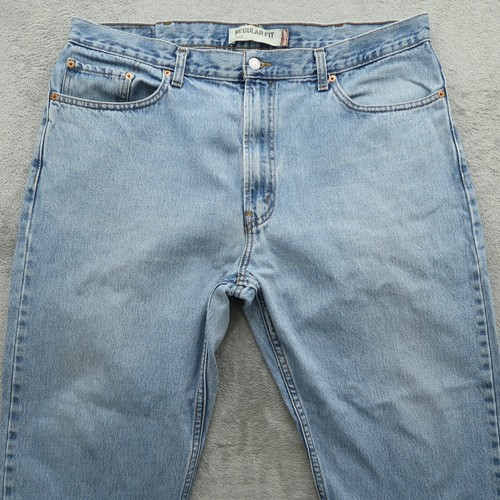 Levi's Jeans Mens Size 40x30 Blue 505 Regular Straight 100% Cotton Denim - Picture 10 of 15