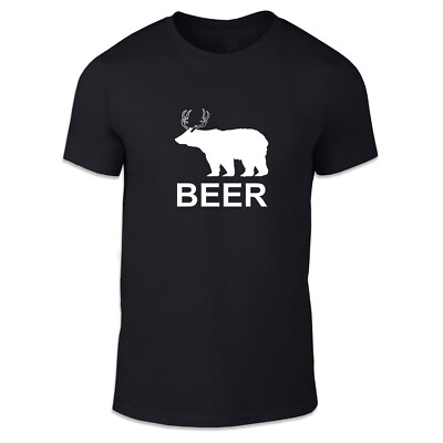 Bier Hirsch Unisex T-Shirt - Bär Spaß Geschenk Acohol Schnaps Parodie