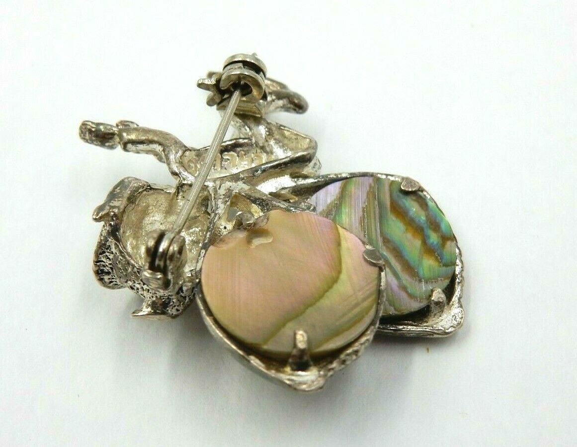 VINTAGE STERLING SILVER MAGIC PIXIE ELF ABALONE S… - image 6
