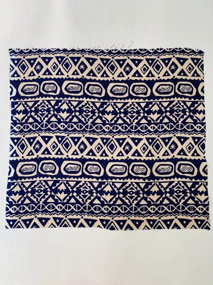 Tela Azteca Étnica Boho 100% Algodón Tela Azul Boho Tela Novajo Por Yarda Foto 4 de 4
