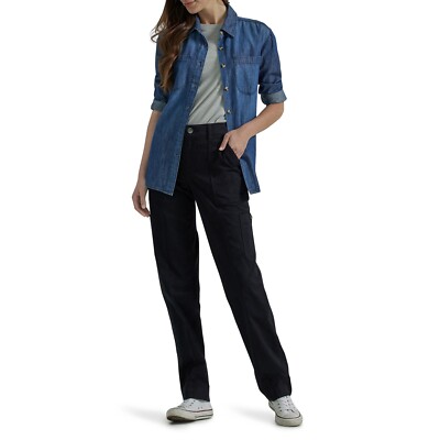 Lee Womens Ultra Lux Comfort with Flex-To-Go Utility Pant Comfort Unionall Black