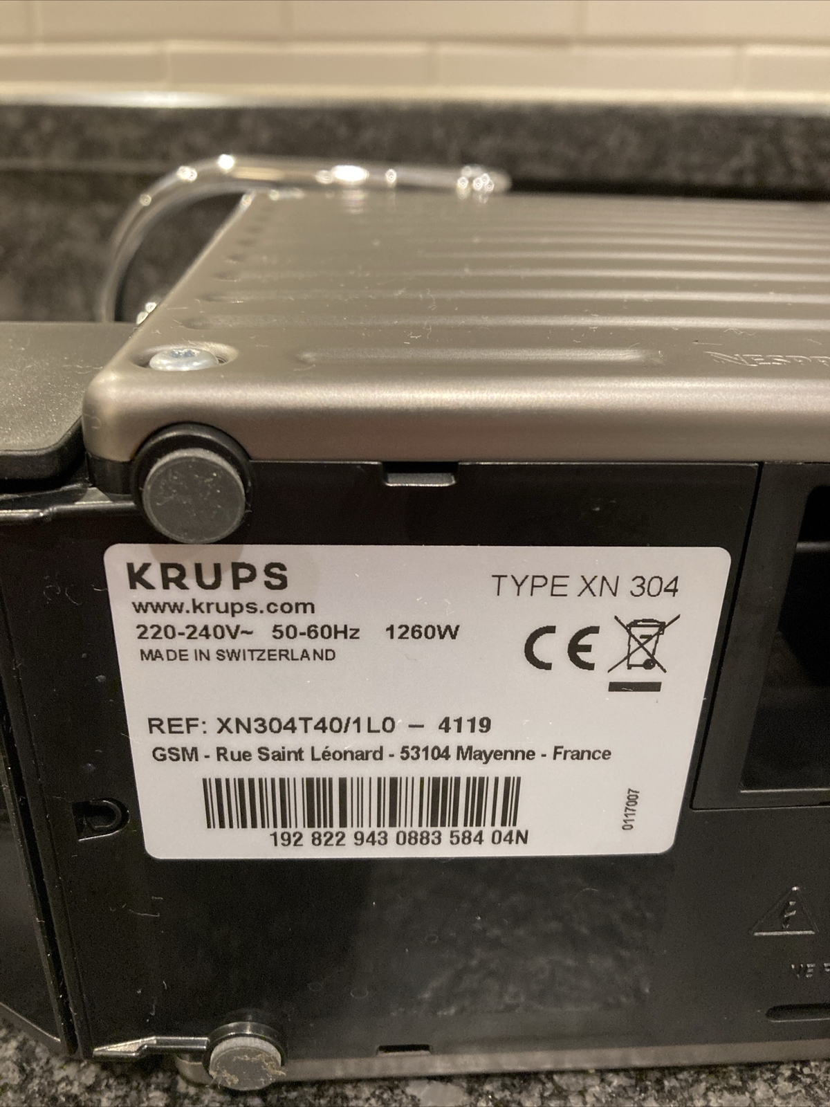 Krups XN 304T40 Nespresso Machine eBay