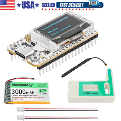 Meshtastic ESP32 LoRa V3 Development Board SX1262 +915MHz Antenna + Battery+Case