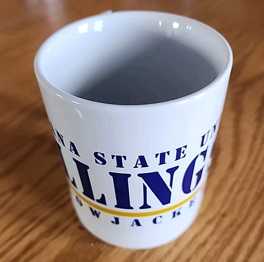 Billings Montana State Chaquetas Amarillas Fútbol Spinners Taza Cerámica Taza de Café Foto 2 de 4