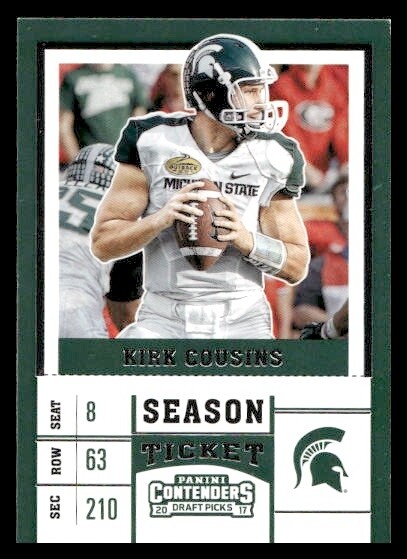 2017 Panini Contenders Draft Picks #59 Kirk Cousins Michigan State