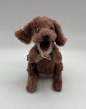 Vtg Mechanical Tin Toy. Victor Tag Wind-up Dog Puppy Tail wags Goes Up And Down