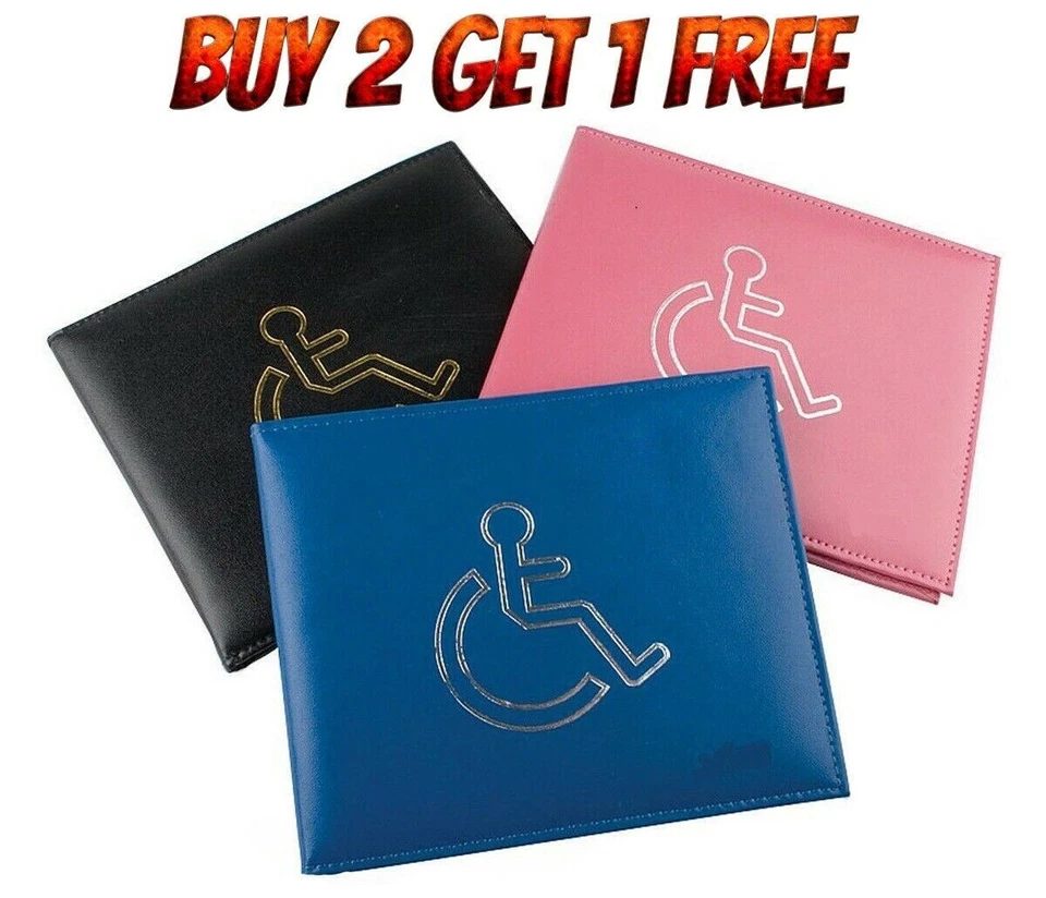 LEENSY Disabled Blue Badge Holder Hologram Safe Parking Permit Display Cover Wallet