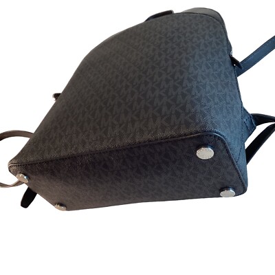MICHAEL KORS Backpack Leather EMMY Large Dome BLACK Monogram  display picture 1