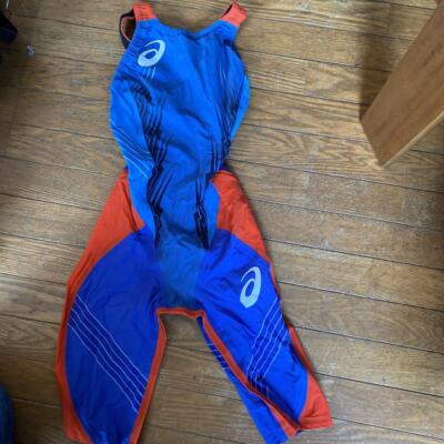 アシックス　people ワンピース水着 カラフル波模様 WACOAL ワコールスイムウェア シェイプアップ ワンピース 水着