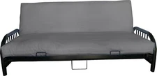 Full Size Futon Mattress Covers, Covering Bed Protector, Polyester Poplin, Gray
