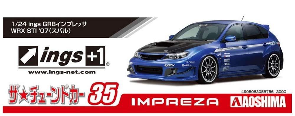 Aoshima The Tuned Car 1/24 Subaru INGS GRB Impreza WRX STI '07