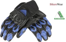 Weise Daytona Short Leather Street Bike Motorcycle Summer Glove Black/Blue S