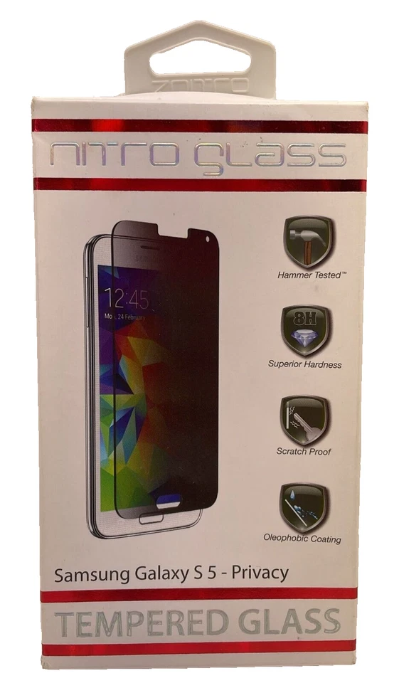 ZNitro Tempered Glass Screen Protector for Samsung Galaxy S5 - Privacy - Image 2 of 4