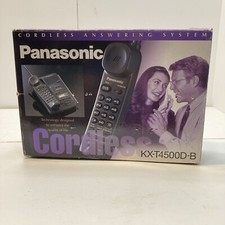 Panasonic Cordless Answering System KX-4500D-B Black Vintage Not Checked