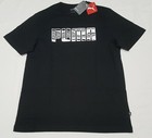 Puma Mens Brand Graphic Brand Casual Performance shirt Black