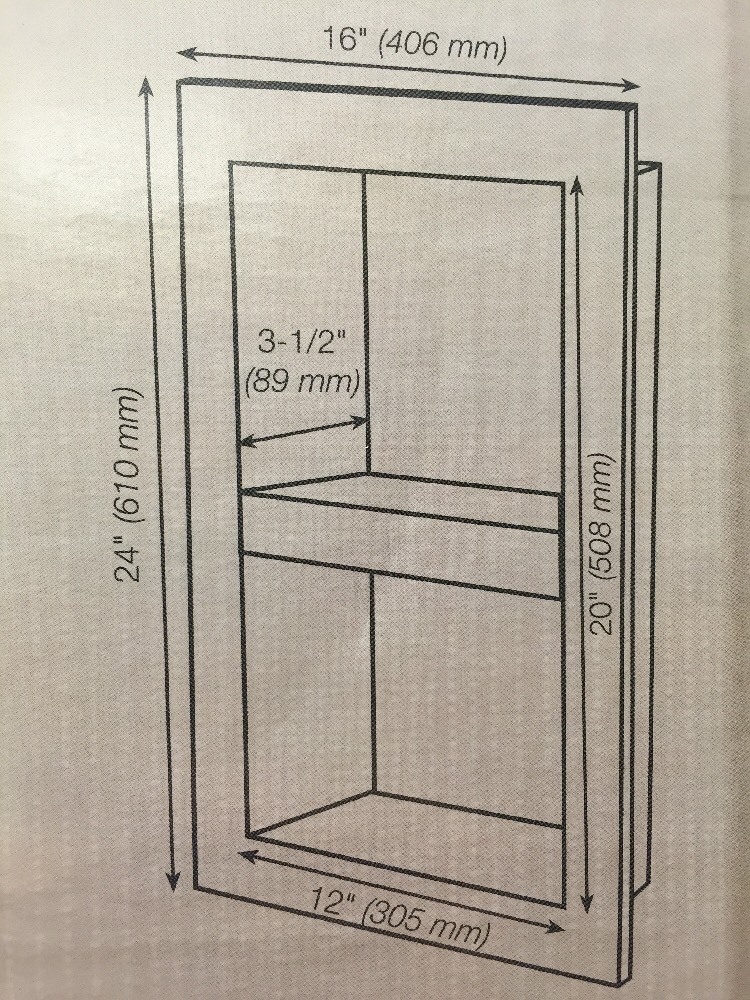 Schluter Kerdi Shower Niche 12" x 20" eBay