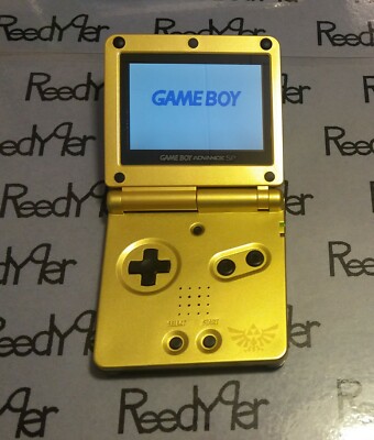 Black & Gold Zelda GameBoy Advance SP *MINT* AGS-101 Brighter