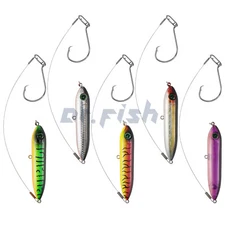 5pcs Catfish Float Rig With Circle Hooks Ratting Line Float Lure Hard Bait 8/0 