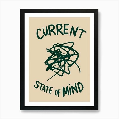 Aktueller State Of Mind Kunstdruck gerahmt Wandbild Poster Leinwanddruck Bild