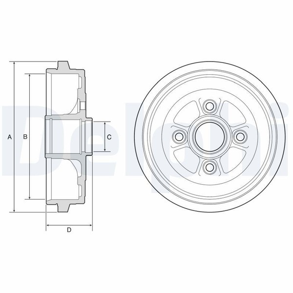 Bremstrommel Hinten FüR Nissan Micra IV K13K K13Kk Note E12 Ab 11-> 432061HA0A-image