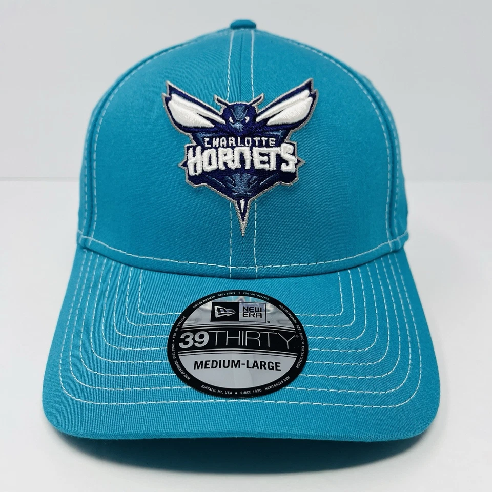 New Era 39THIRTY Charlotte Hornets Team Classic Mens Fitted Hat Cap Size M/L - Image 2 of 4