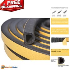 18ft Self-adhesive Weather Stripping Seal For Doorswindows - Epdm Durability
