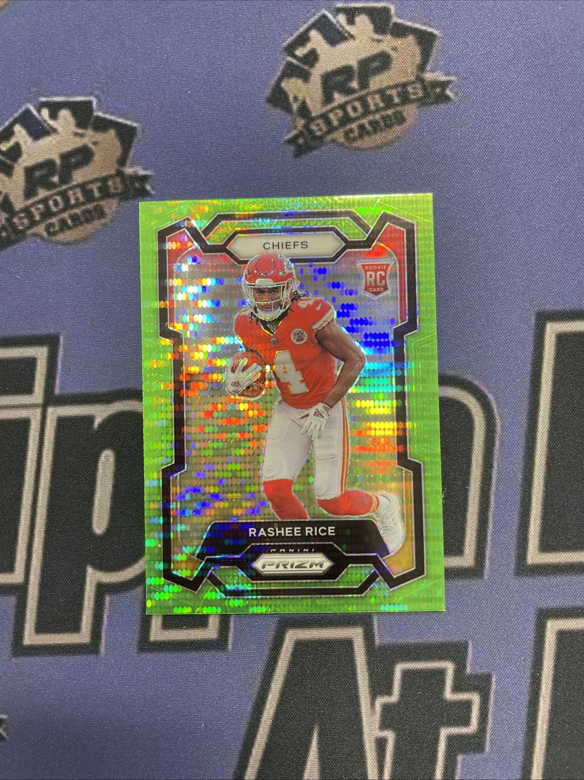 2023 Panini Prizm - Rookies Rashee Rice #350 Neon Green Pulsar Prizm (RC)