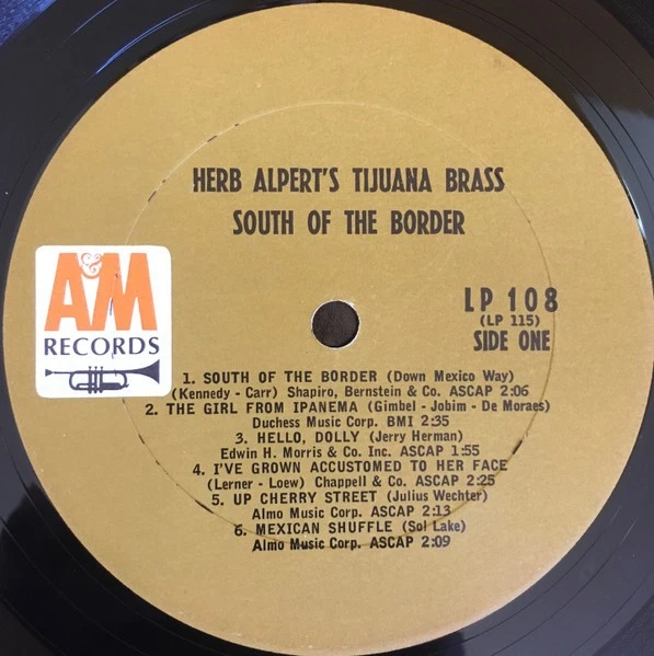Herb Alpert & The Tijuana Brass - South Of The Border (LP, Album, Mono, Pit) (Ve Foto 3 de 4