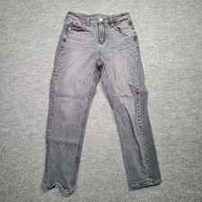 American Eagle Strigid Mom Jeans Womens 4 Black Wash Skinny Casual Stretch Fit