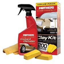 Mothers California Gold Clay Bar System Car Paint Detailing Cleaner Kit
