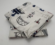 Pottery Barn Kids Train Railroad Pillowcase Lot 2 Transportation Print