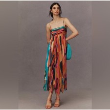 BHLDN Lola Sleeveless Chiffon Midi Dress Size Small