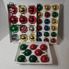 38 Vtg Rauch Glass Christmas Ornaments Holly, Victoria, Holiday Time