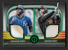 2022 Topps Tribute Dual Relic Salvador Perez, Buster Posey, #52/99, Dirty Patch!