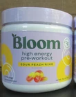 BLOOM NUTRITION High Energy Pre-Workout Supplement Powder - Sour Peach Ring
