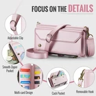 For Google Pixel 10/9 Pro PU Leather Card Holder Wallet Shoulder Bag Phone Case