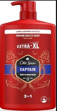 Old Spice Captain Shower Gel Men 1000ml, 3-in-1 Mens Shampoo Body-Hair-Face Wash 7.00 per litre