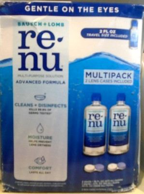 Re-Nu Advanced Formula Multi-Pack 32 Fl Oz Plus 2oz Travel Size Bausch&Lomb 9/26