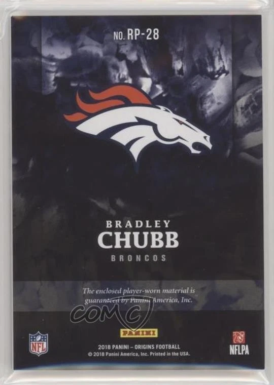 2018 Panini Origins Rookie Patch Bradley Chubb #RP-28 Patch RC - Image 2 of 2