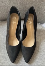 Black Suede Stiletto Shoes From Primark, Size 5