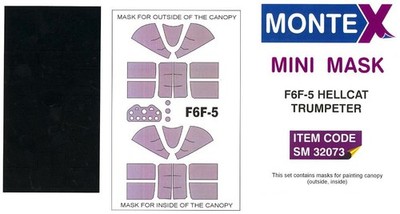 Montex 1/32 GRUMMAN F6F-5 HELLCAT CANOPY PAINT MASK Trumpeter