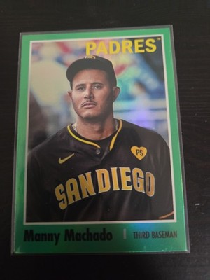 2024 Topps Archives #102 Manny Machado Green Foilboard #43/99 San Diego Padres