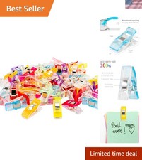 Durable Multipurpose Sewing Clips Set - 100 Assorted Colors for Easy Crafting