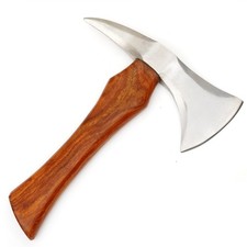 Custom Handmade 12.5 Inch " D2 Steel Viking Axe Hunting Axe with Leather Sheath