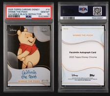 (FIRST IN THE WORLD!) BLACK REFRACTOR WINNIE THE POOH - 2025 TOPPS CHROME PSA 10