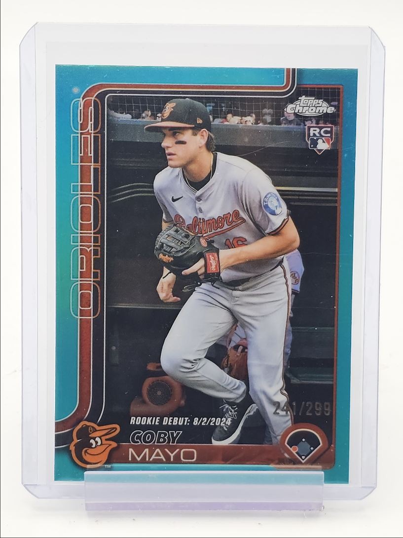 COBY MAYO 2025 TOPPS CHROME UPDATE ROOKIE DEBUT TEAL RC /299 Q4856